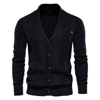 AIOPESON Spliced Cardigan Ανδρικά ρούχα casual υψηλής ποιότητας βαμβακερό πουλόβερ ανδρικό ζακέτες μάρκας χειμώνα για άνδρες