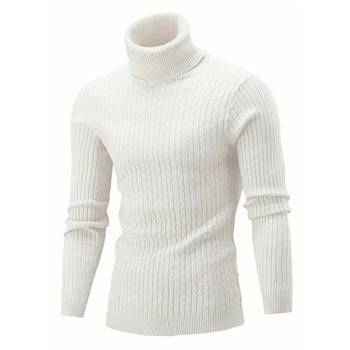 Ανδρικό πουλόβερ με ζιβάγκο φθινόπωρο Χειμώνας Ανδρικό Rollneck Ζεστό πλεκτό πουλόβερ Keep Warm Ανδρικό πουλόβερ