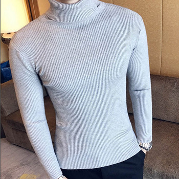μάρκα Ανδρικά πουλόβερ και πουλόβερ με ζιβάγκο 2021 Νέα μόδα Πλεκτό πουλόβερ Χειμερινό ανδρικό πουλόβερ Homme Wool Casual Solid Ρούχα