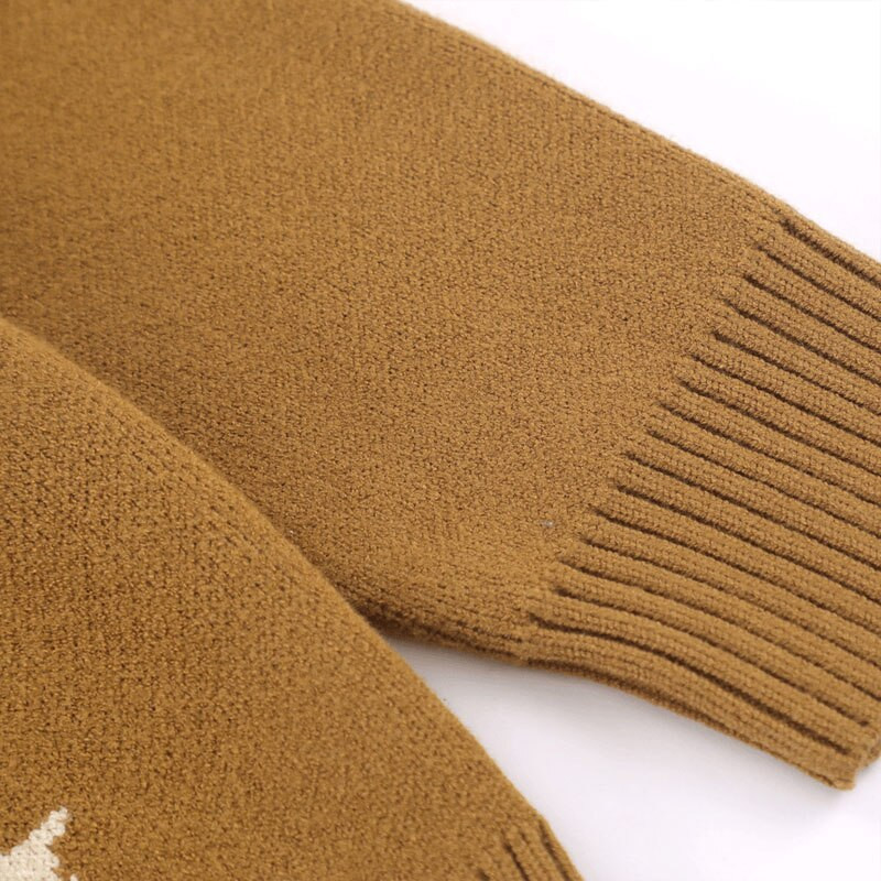 Ielu apģērbi Vīriešu trikotāžas džemperi Retro Harajuku karikatūra Portrets ar burtiem Apdrukāts Džemperis Lielizmēra gadījuma džemperis ar O veida kakla izgriezumu unisex