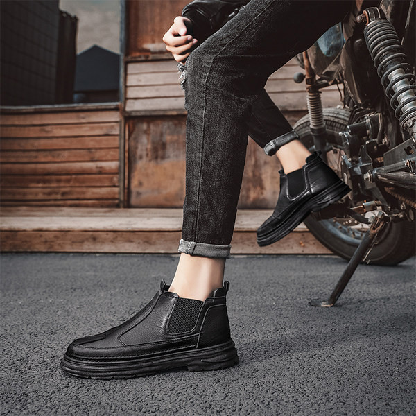 Ανδρικά παπούτσια casual χειμώνα από οικολογικό δέρμα