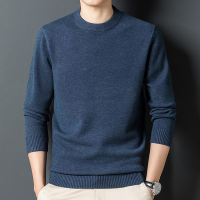 10 krāsas rudens un ziemas vīriešu biezs džemperis ar apaļu kakla apkakli Modes ikdienas silts adīšanas džemperis džemperis vīriešu zīmola apģērbs