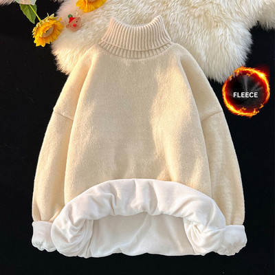 Ανδρικά πουλόβερ με ζιβάγκο χειμωνιάτικο ζεστό Privathinker Μασίφ κορεάτικο ανδρικό πουλόβερ με πλέξη 2022 Ανδρικά πουλόβερ από φλις Harajuku