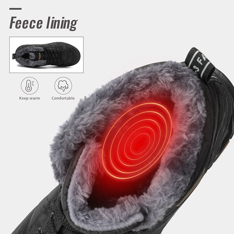 Vīriešu ūdensnecaurlaidīgi puszābaki ziemas silti plīša sniega zābaki vīriešu āra kedas darba zābaki Vīriešu gumijas ziemas vīriešu zābaki liela izmēra