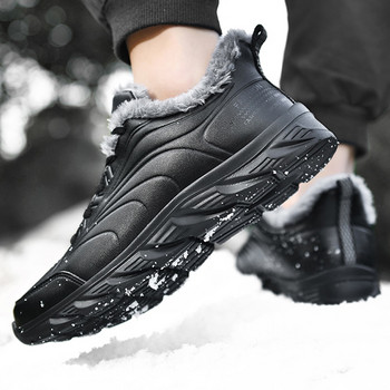 Χειμερινές ανδρικές μπότες Αδιάβροχες μπότες για χιόνι Άνετα αθλητικά παπούτσια Ανδρικά παπούτσια εργασίας Αντιολισθητικά ελαφριά λαστιχένια σόλα Walk Ανδρικά παπούτσια
