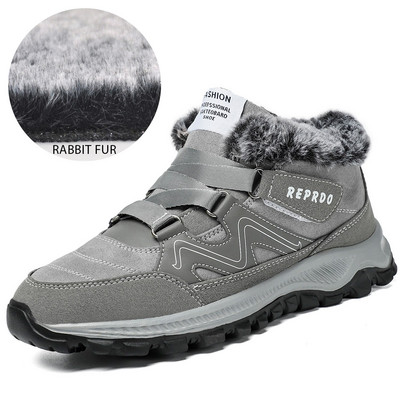 Ανδρικές μπότες Υψηλής ποιότητας Χειμερινή γούνα Keep Warm Ankle Μπότες χιονιού Ανδρικές χειμερινές μπότες εργασίας από καουτσούκ Ανδρικά αθλητικά παπούτσια Winter Botas