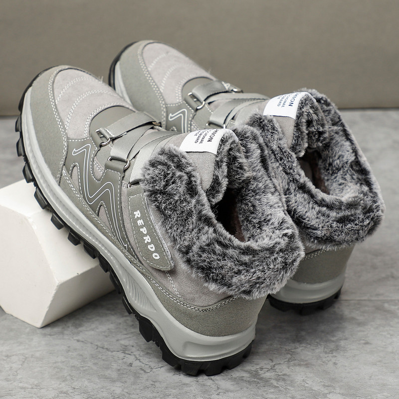 Ανδρικές μπότες Υψηλής ποιότητας Χειμερινή γούνα Keep Warm Ankle Μπότες χιονιού Ανδρικές χειμερινές μπότες εργασίας από καουτσούκ Ανδρικά αθλητικά παπούτσια Winter Botas