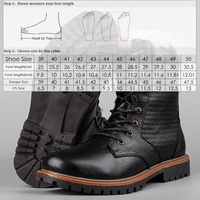 Zimske čizme od prirodne kravlje kože, muške prirodne vune, udobne, neklizajuće, tople muške cipele za snijeg 2022. #YM1568