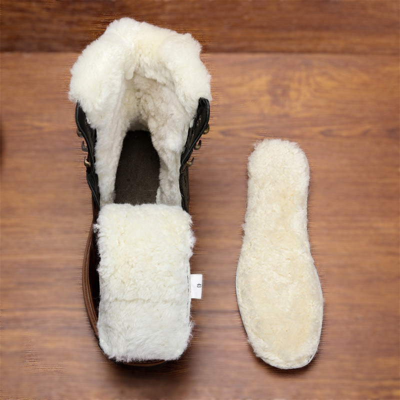 Zimske čizme od prirodne kravlje kože, muške prirodne vune, udobne, neklizajuće, tople muške cipele za snijeg 2022. #YM1568