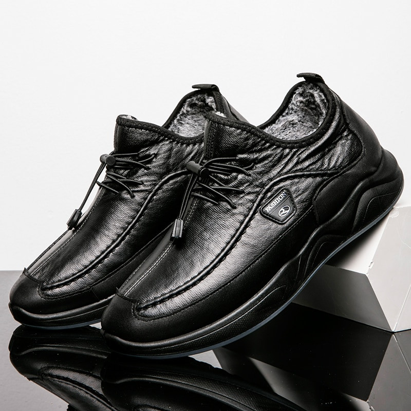 Zīmols Ziemas Vīriešu zābaki Ādas Sniega zābaki Vīriešu Plīša Silti Causal Kurpes Ūdensizturīgi Vīriešu Zābaki Šņorējamas Vīriešu kedas 2022. gada pavasaris