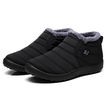 Мъжки ботуши 2022 г. Нови меки мъжки обувки Slip On Platform Shoes Man Flat Keep Warm Outdoor Удобни мъжки зимни ботуши Botas Mujer