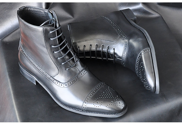 Φθινοπωρινά Ανδρικά Μποτάκια Αστραγάλου Plus Size 47 Ανδρικά Μποτάκια Φόρεμα με μυτερά δάχτυλα Casual PU Δερμάτινα παπούτσια υψηλής ποιότητας Ανδρικά Chelsea Boots καουμπόη