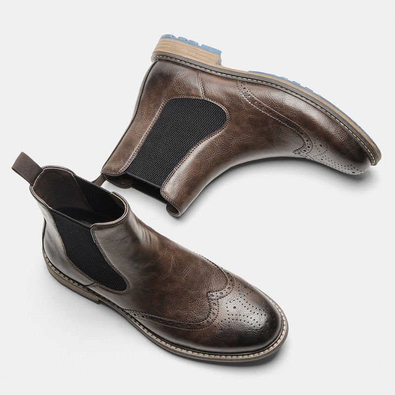 Chelsea čizme, muške 2022. Vrhunske udobne modne jesenske čizme, kožne #Al661