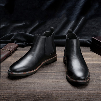 40~46 Chelsea Boots Ανδρικές Μπότες 2022 Επωνυμία Comfortable Fashion Δερμάτινες ανδρικές μπότες #KD5232