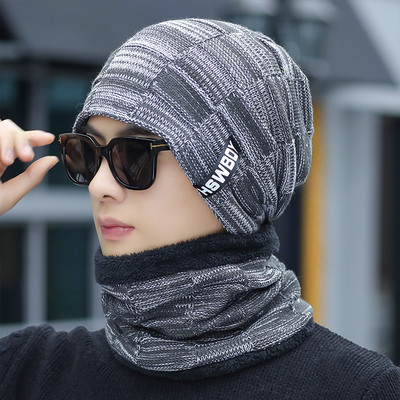 Ζεστό χειμωνιάτικο καπέλο με λογότυπο - σετ κασκόλ