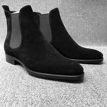 Μαλακό Suede Nap Chelsea Boots Ανδρικά ανδρικά μποτάκια κορυφαίας ποιότητας Χειμερινά χοντρά μποτάκια για άντρες Ζεστά φλατ παπούτσια Ψηλά μποτάκια Botas Mujer