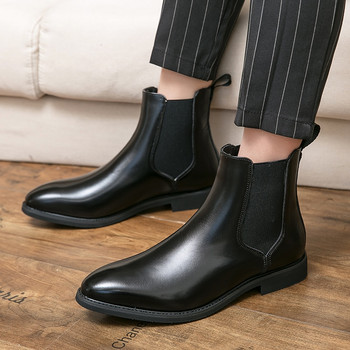 2022 New Men Chelsea Boots Brand Desiginer Classic Italy Μπότες φορέματος Μόδα Casual ζεστά βελούδινα επαγγελματικά μποτάκια μεγάλο μέγεθος 48