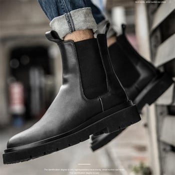 ανδρικές μπότες Άνετες slip-on ανδρικές μπότες Chelsea Casual μποτάκια για άνδρες Αδιάβροχες μπότες χιονιού Χειμερινά παπούτσια Zapatos