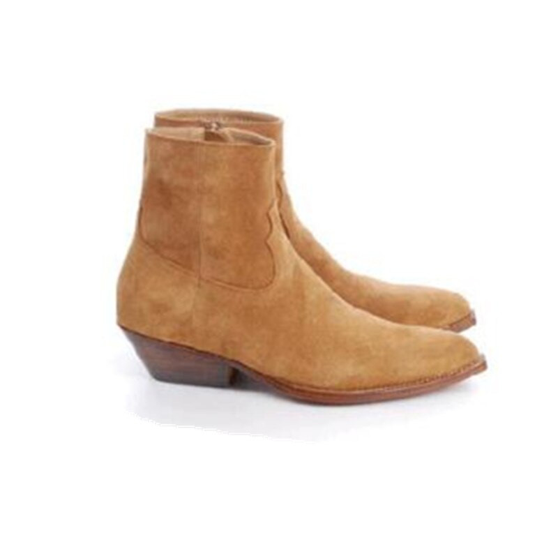 Άνοιξη Φθινόπωρο Νέα Μποτάκια Ανδρικά Πασαρέλα Μόδα Martin Μπότες Σχεδιαστής Χειροποίητο στυλ Καφέ Ανδρικές Μπότες Chelsea