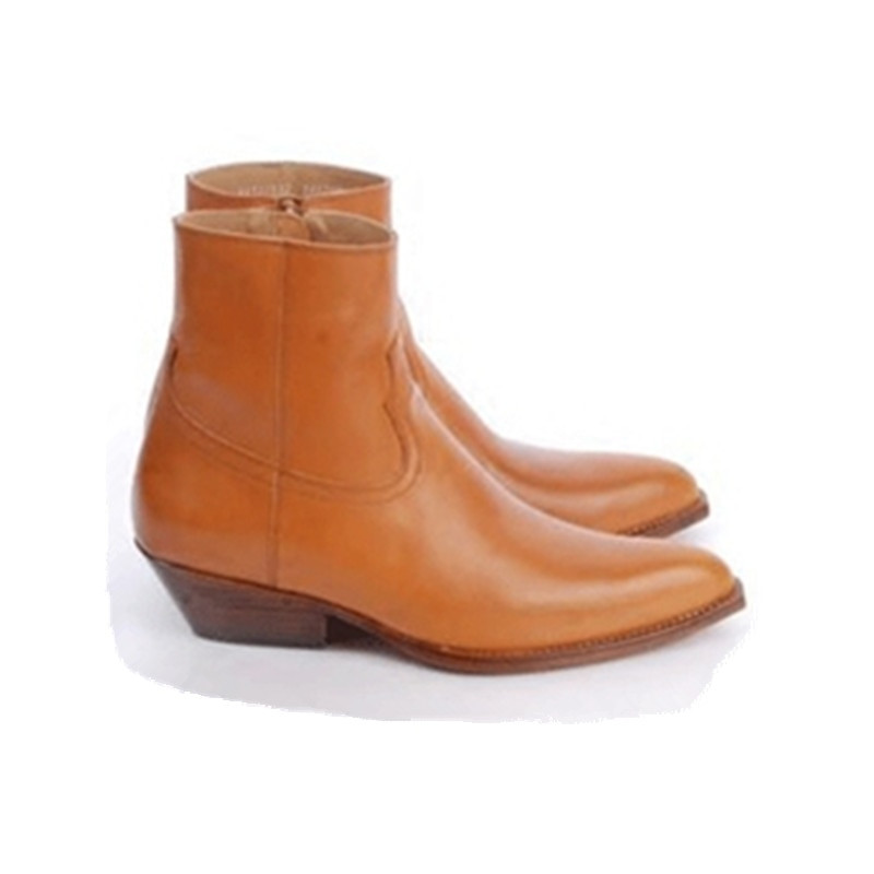 Άνοιξη Φθινόπωρο Νέα Μποτάκια Ανδρικά Πασαρέλα Μόδα Martin Μπότες Σχεδιαστής Χειροποίητο στυλ Καφέ Ανδρικές Μπότες Chelsea