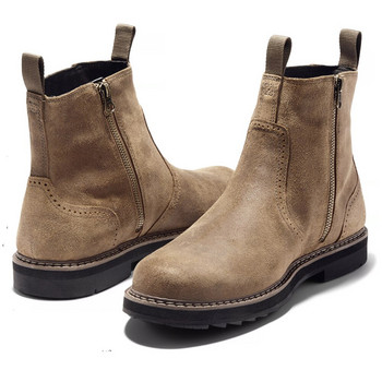 Големи размери 38-48 Мъжки ботуши Челси 2023 Висококачествени мъжки боти до глезена Устойчиви на износване нехлъзгащи се кожени ботуши Есенни зимни обувки