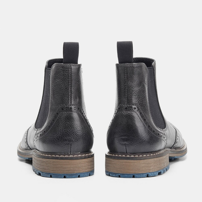 Chelsea Boots Vīriešu augstākās kvalitātes 2022. gada zīmola ērti ādas puszābaki, Brogue stila puszābaki #AL641