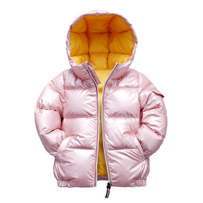 Bērnu kokvilnas apģērbi, biezināti dūnu meiteņu jaka mazuļi bērni ziemas silts mētelis rāvējslēdzējs kapuci kostīms zēnu virsdrēbes