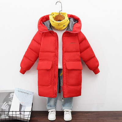 Zēniem Jakas Meitenes Ziemas Mēteļi Bērnu Jakas Mazuļu Biezs Garš Mētelis Bērni Silts Virsdrēbes Mētelis Sniega tērps Virsjakas Apģērbi