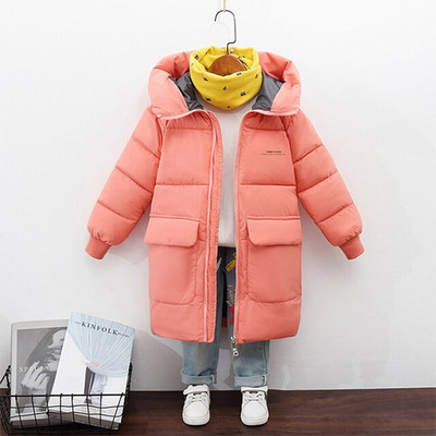 Zēniem Jakas Meitenes Ziemas Mēteļi Bērnu Jakas Mazuļu Biezs Garš Mētelis Bērni Silts Virsdrēbes Mētelis Sniega tērps Virsjakas Apģērbi