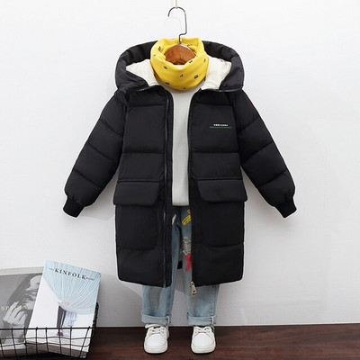 Zēniem Jakas Meitenes Ziemas Mēteļi Bērnu Jakas Mazuļu Biezs Garš Mētelis Bērni Silts Virsdrēbes Mētelis Sniega tērps Virsjakas Apģērbi