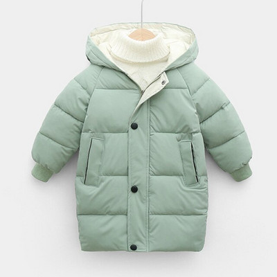 Zēniem Jakas Meitenes Ziemas Mēteļi Bērnu Jakas Mazuļu Biezs Garš Mētelis Bērni Silts Virsdrēbes Mētelis Sniega tērps Virsjakas Apģērbi