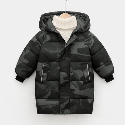 Zēniem Jakas Meitenes Ziemas Mēteļi Bērnu Jakas Mazuļu Biezs Garš Mētelis Bērni Silts Virsdrēbes Mētelis Sniega tērps Virsjakas Apģērbi