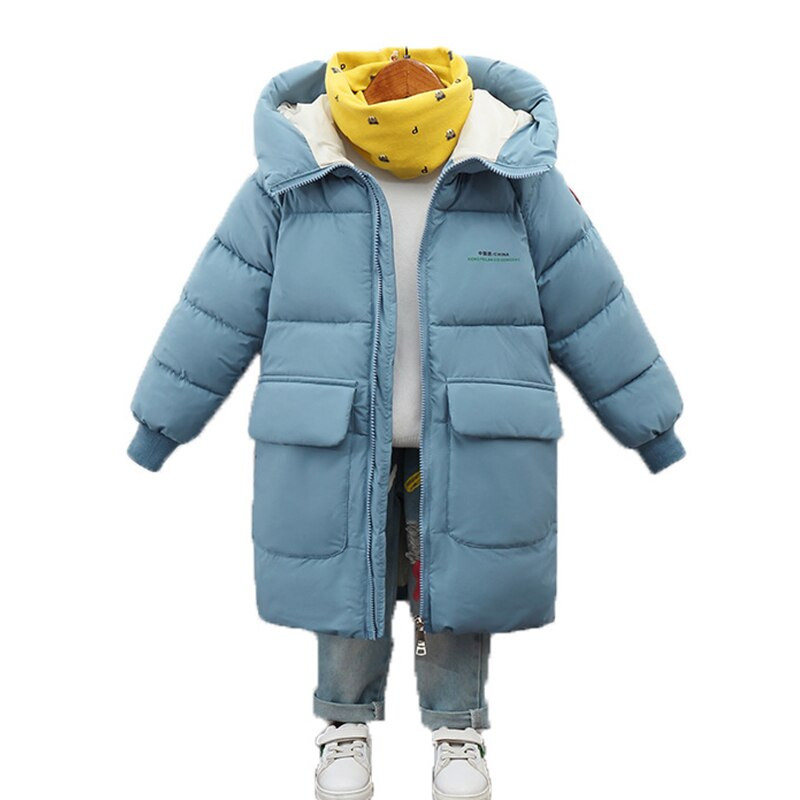 Zēniem Jakas Meitenes Ziemas Mēteļi Bērnu Jakas Mazuļu Biezs Garš Mētelis Bērni Silts Virsdrēbes Mētelis Sniega tērps Virsjakas Apģērbi