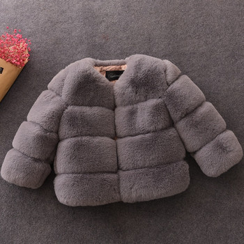 Βρεφικά κοριτσίστικα παλτό από ψεύτικη γούνα Χειμώνας Παιδικά κορίτσια Χριστουγεννιάτικο μακρυμάνικο μπουφάν Ζεστό παιδικό παλτό για κορίτσια Snow παλτό κορίτσια Εξωτερικά ρούχα