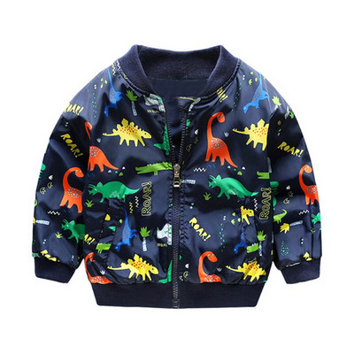 Bērnu jakas Rudens pavasaris Bērnu Virsdrēbes Mēteļi Jauki Dinozauru Multfilmu Jakas Zēniem Zēniem Zēniem Meitenēm Vējjaka 1-7T