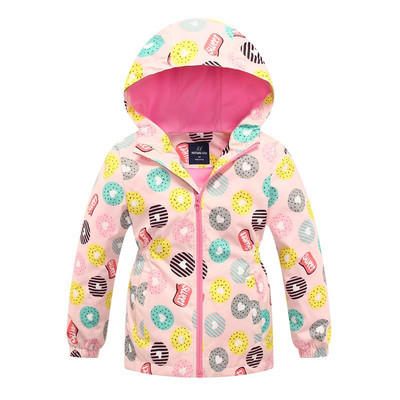 Meiteņu jaka 2021. gada pavasaris, bērnu puķu flīsa apģērbi, meiteņu mētelis, vējjaka, virsdrēbes bērniem, vēja necaurlaidīgs, 3-12 T.