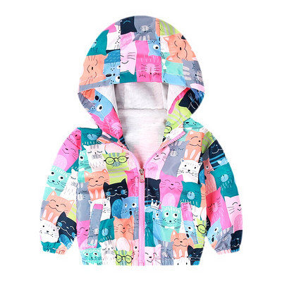 Ρούχα για νήπια 1-7 ετών Ολοκαίνουργιο σχέδιο Παιδικά αγόρια κορίτσια Ανοιξιάτικα παλτό ζεστού αέρα με μπαλόνι με στάμπα με φερμουάρ