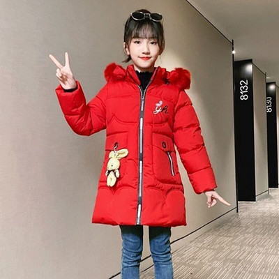 Χειμωνιάτικο παλτό για κορίτσια Μόδα Χοντρό Ζεστό μωρό Κοριτσάκι Χοντρό μπουφάν Fleece Παλτό Parka Παιδικά Εξωτερικά Ρούχα Παιδικό παλτό Ηλικία 3-12 ετών