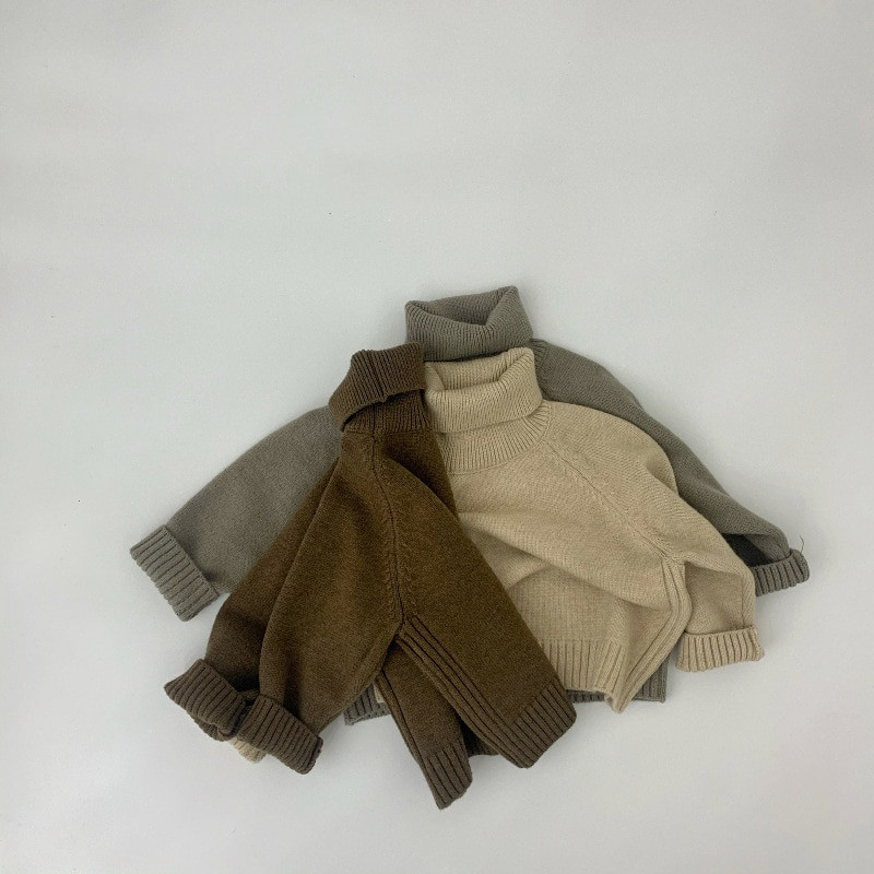 MILANCEL 2022. gada ziemas bērnu džemperi zēniem trikotāžas džemperis, masīvs meiteņu džemperis ar apkakli bērniem, trikotāžas apģērbs