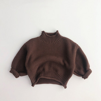 MILANCEL Χειμερινό παιδικό πουλόβερ Vintage πλεκτά για αγόρια Μασίφ ζιβάγκο κοριτσίστικα πουλόβερ