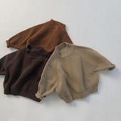 Jauns 2022. gada rudens bērniem, trikotāžas džemperis ar pusapkakli un garām piedurknēm, topi, bērnu apģērbi, zēnu apģērbi, zīdaiņu, meiteņu puloveri, džemperi