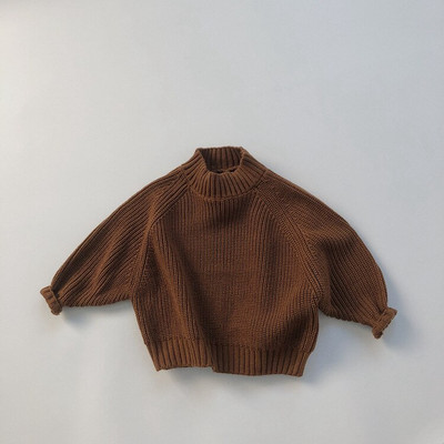 Jauns 2022. gada rudens bērniem, trikotāžas džemperis ar pusapkakli un garām piedurknēm, topi, bērnu apģērbi, zēnu apģērbi, zīdaiņu, meiteņu puloveri, džemperi