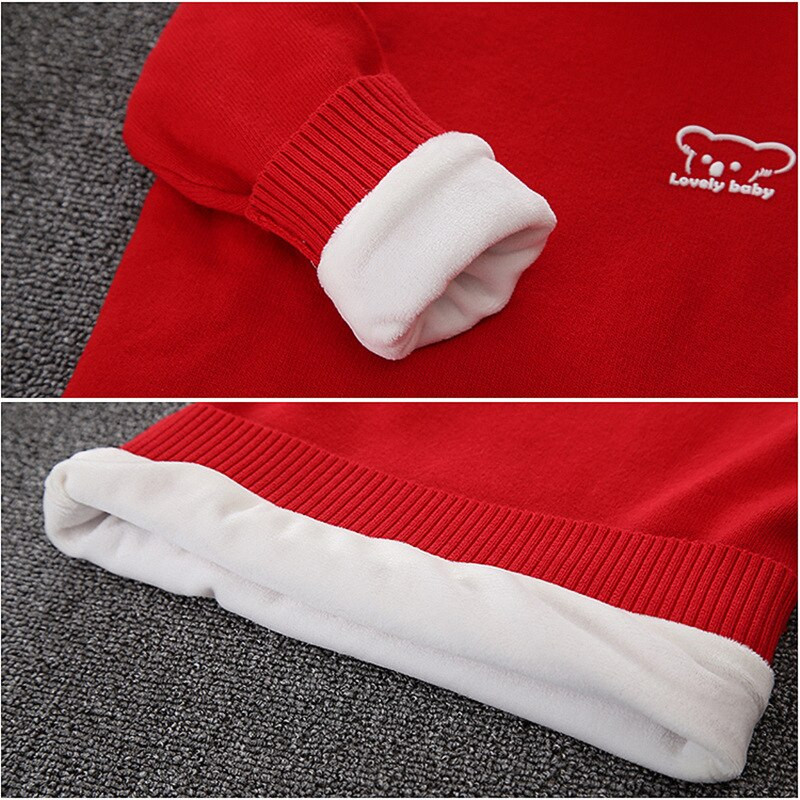 Bērnu biezs trikotāžas džemperis ar apakšējo apkakli rudens ziema zēns meitene pieaugušais Pievienot samta krekli, džemperis ar augstu apkakli