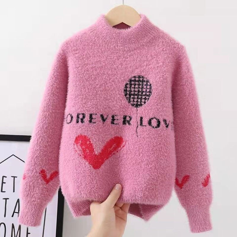 2022 Νέο πουλόβερ για παιδιά Χειμερινά ρούχα Κοριτσίστικα Πουλόβερ Παχύ πουλόβερ Ζεστά παιδικά ρούχα περισσότερο από το φθινόπωρο και το χειμώνα