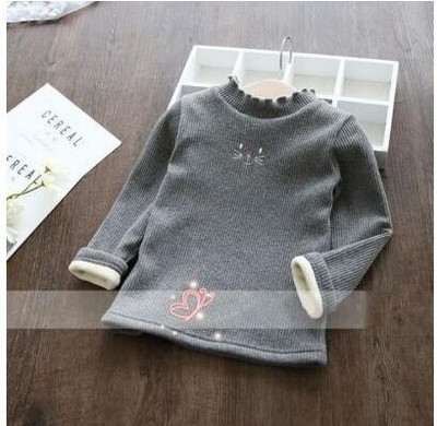 Modes meiteņu džemperis 2021, jauns ziemas bērnu apģērbs multfilmas bērnu topi silti samta biezs bērnu džemperis meiteņu virsdrēbes