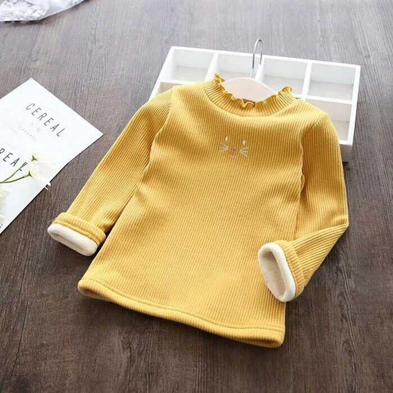 Modes meiteņu džemperis 2021, jauns ziemas bērnu apģērbs multfilmas bērnu topi silti samta biezs bērnu džemperis meiteņu virsdrēbes