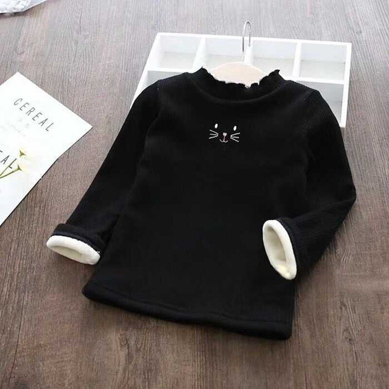 Modes meiteņu džemperis 2021, jauns ziemas bērnu apģērbs multfilmas bērnu topi silti samta biezs bērnu džemperis meiteņu virsdrēbes