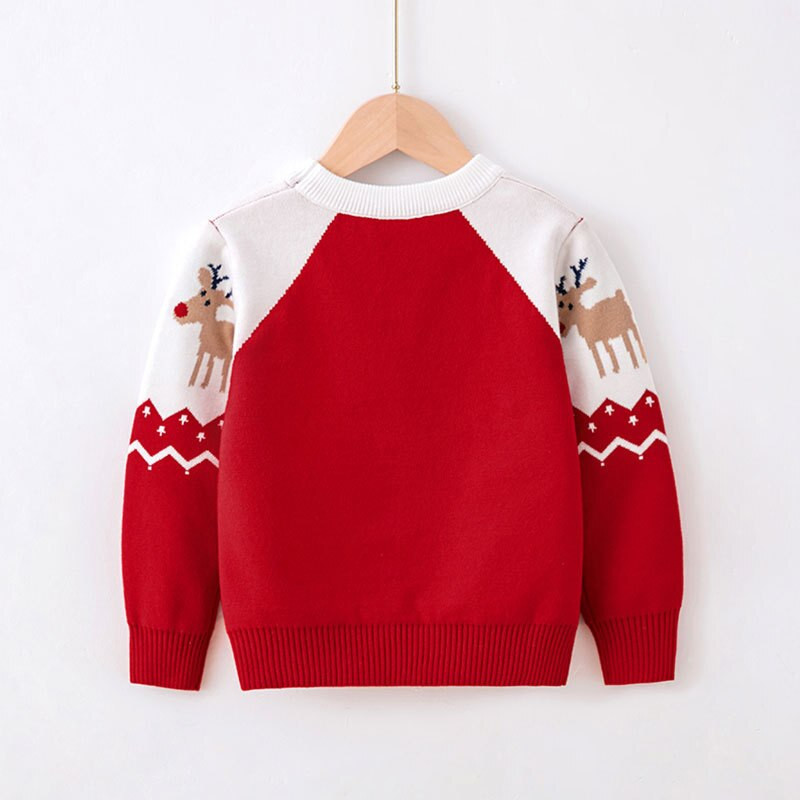 Bērnu Džemperi Ziemassvētku Apģērbs Rudens Ziemas Bērni Zēni Meitenes Apģērbi Džemperis Karikatūra Druka ar garām piedurknēm Adījums Pulovers Tops Mētelis