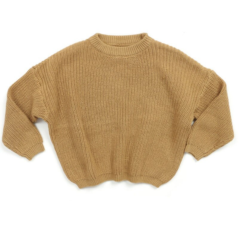 Jesenski puloveri u korejskom stilu 0-5 godina za dječake i djevojčice Zimski topli dječji debeli, mekani pleteni jednobojni pulover dugih rukava
