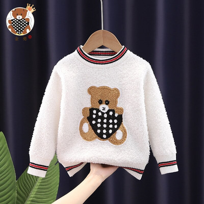 Χειμώνας 2022 Πουλόβερ για αγόρια για κορίτσια Χοντρό πλεκτό πουκάμισο με ζιβάγκο με μασίφ ψηλό γιακά πουλόβερ Παιδικά ρούχα